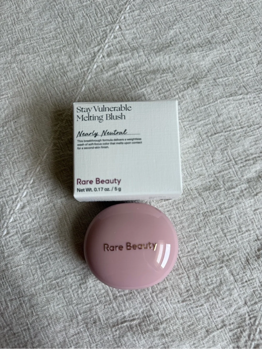 Rare Beauty Melting Blush — Nearly Neutral Pink Compact